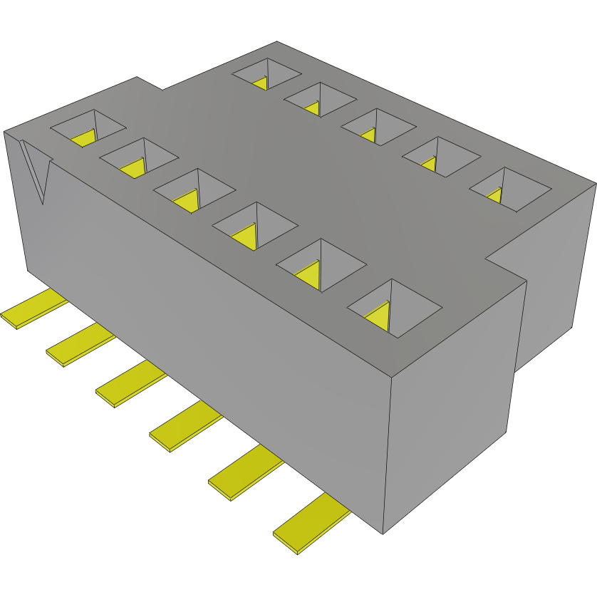 Samtec-BKS-111-01-F-V 连接器插头及 PCB 插座 Conn Socket Strip SKT 11 POS 1mm Solder ST SMD TIGER CLAW™ Tube