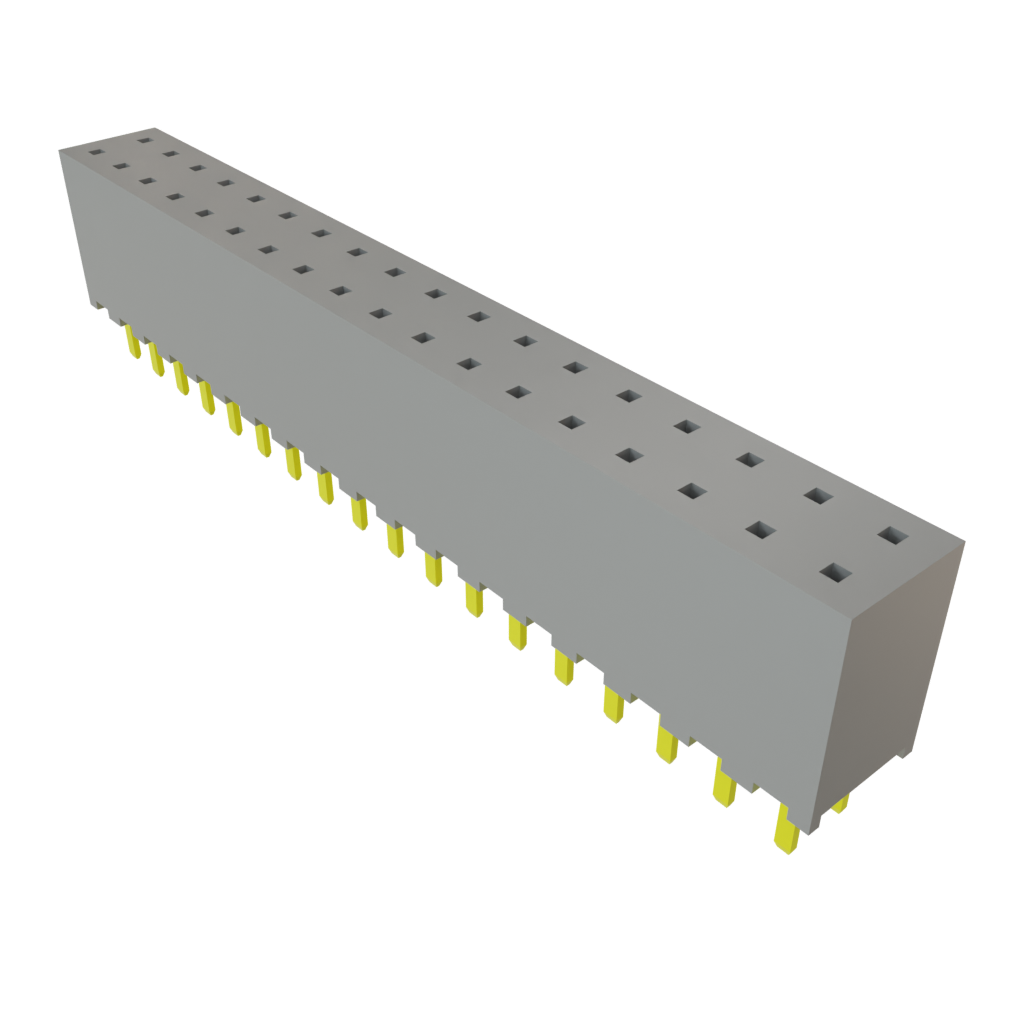 Samtec-SQW-118-01-F-D Connector Headers and PCB Receptacles Conn Socket Strip SKT 36 POS 2mm Solder ST Top Entry Thru-Hole Tube