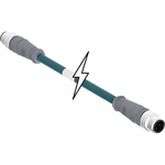 Cable Assembly Circular 10m 26AWG M12 Circular to M12 Circular 4 to 4 Straight to Straight