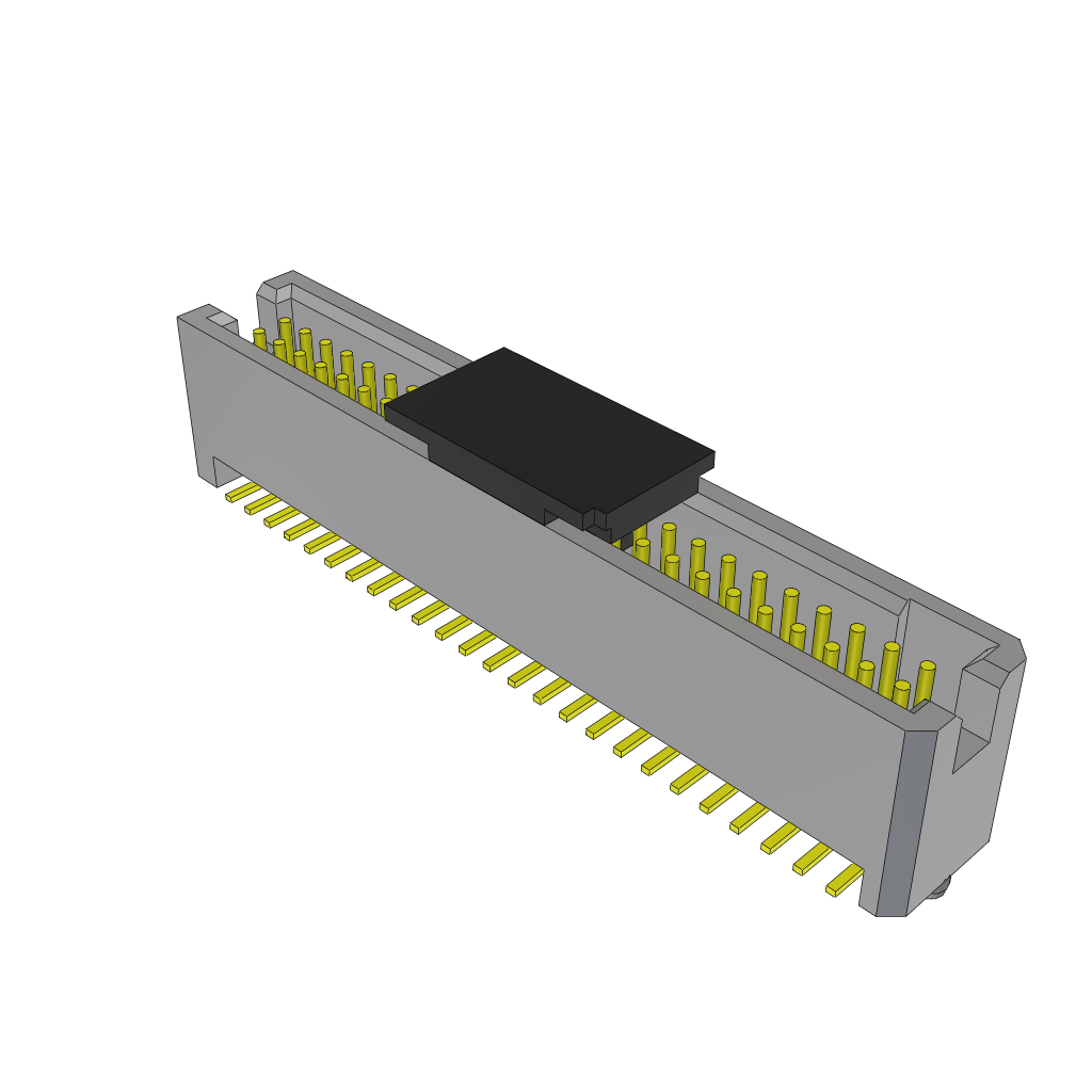Samtec-TFM-125-12-S-D-A-P-TR Steckverbinderleisten und Leiterplattenbuchsen Conn Shrouded Header (4 Sides) HDR 50 POS 1.27mm Solder ST Top Entry SMD TIGER EYE™ T/R