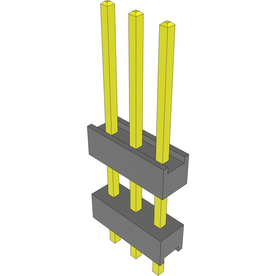 Samtec-DW-03-10-S-S-355 连接器插头及 PCB 插座 Conn Board Stacker HDR 3 POS 2.54mm Solder ST Top Entry Thru-Hole Bulk