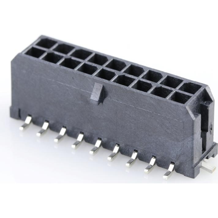 Molex-0430451819 Steckverbinderleisten und Leiterplattenbuchsen Conn Wire to Board HDR 18 POS 3mm Solder ST Top Entry SMD Micro-Fit 3.0 T/R