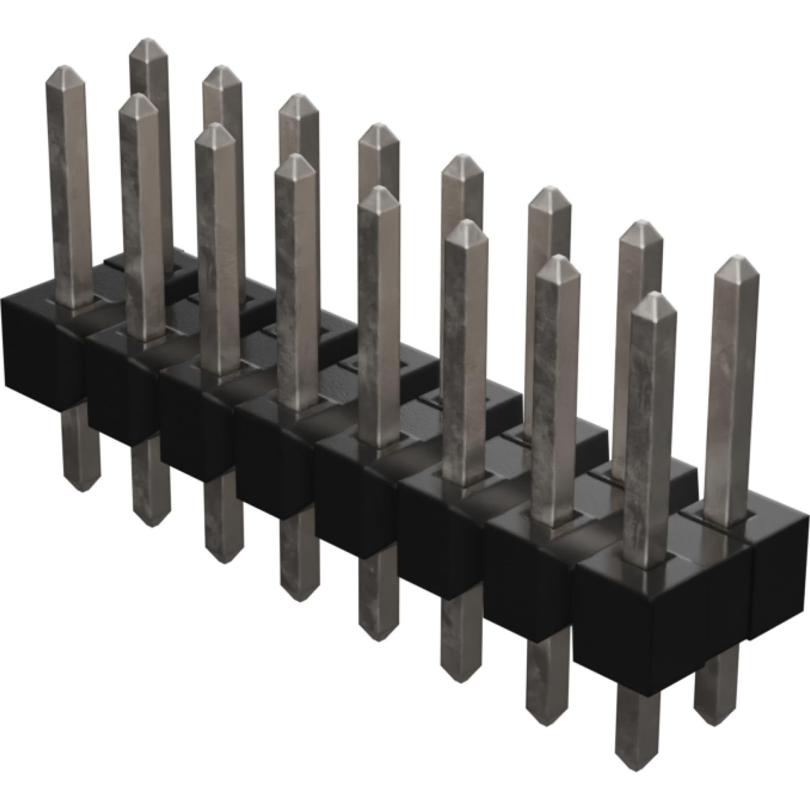 Molex-0879141616 Piastre connettori e prese PCB Conn Unshrouded Header HDR 16 POS 2.54mm Solder ST Top Entry Thru-Hole C-Grid Tray