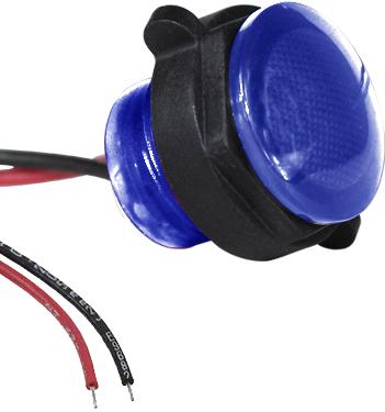 Visual Communications-CNX722C600FVW Panel Mount Indicators Panel Mount Indicator Round 22mm LED FV Wire BLU MS