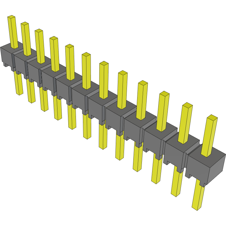 Samtec-HMTSW-112-07-L-S-160 Connector Headers and PCB Receptacles Conn Unshrouded Header HDR 12 POS 2.54mm Solder ST Top Entry Thru-Hole Bulk