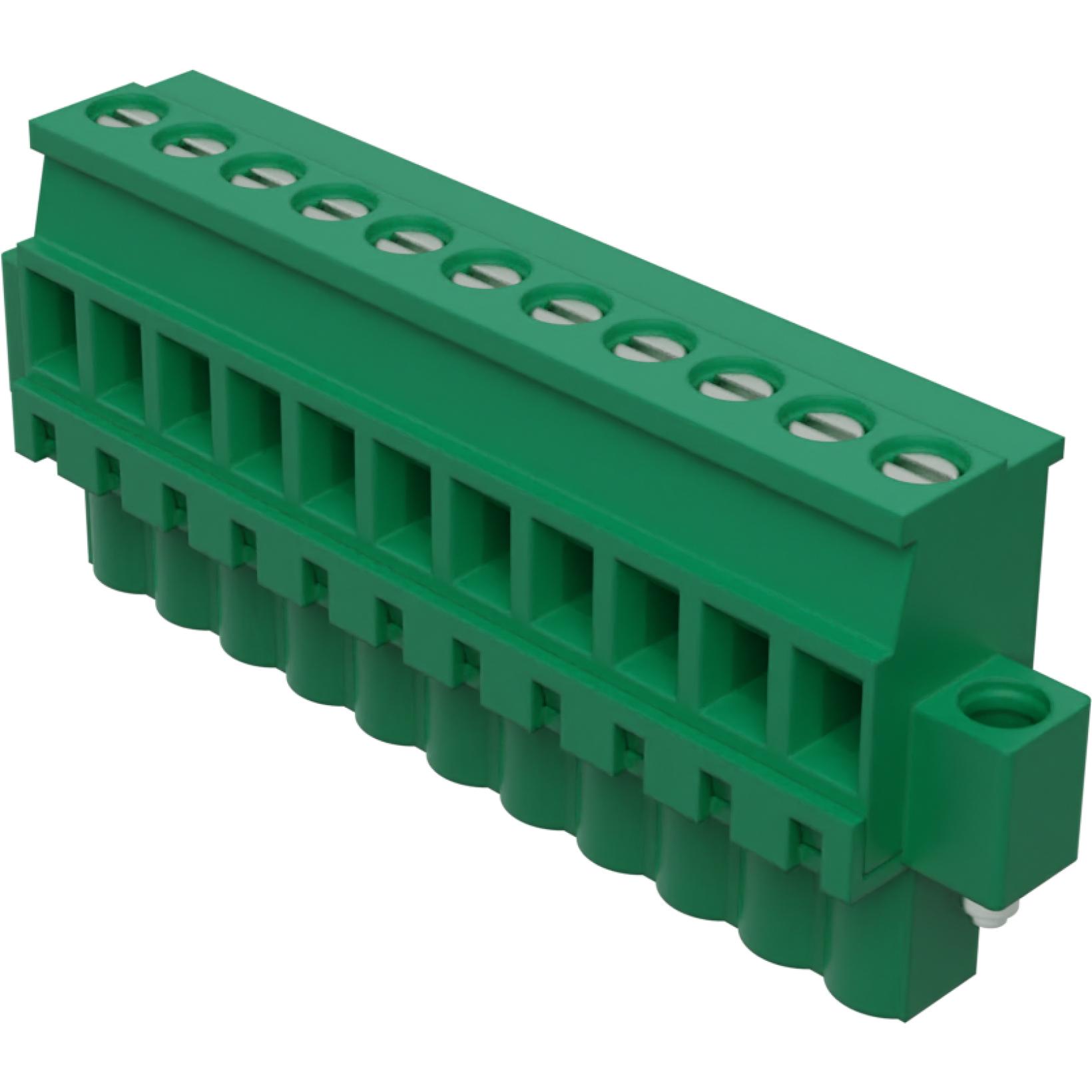 Molex-39527-7011 Connector Terminal Blocks Conn Eurostyle Block F 11 POS 5mm Screw ST Panel Mount 18A/Contact Eurostyle™