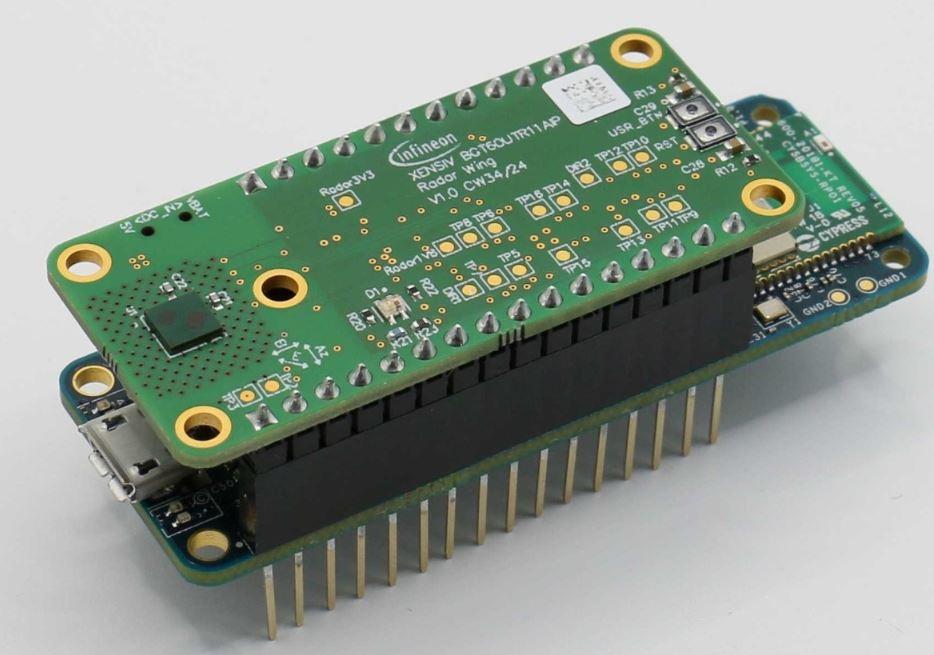 Infineon Technologies AG-KITCSKBGT60UTR11AIPTOBO1 传感器开发电路板和套件 BGT60UTR11AIP Radar Sensor Evaluation Kit