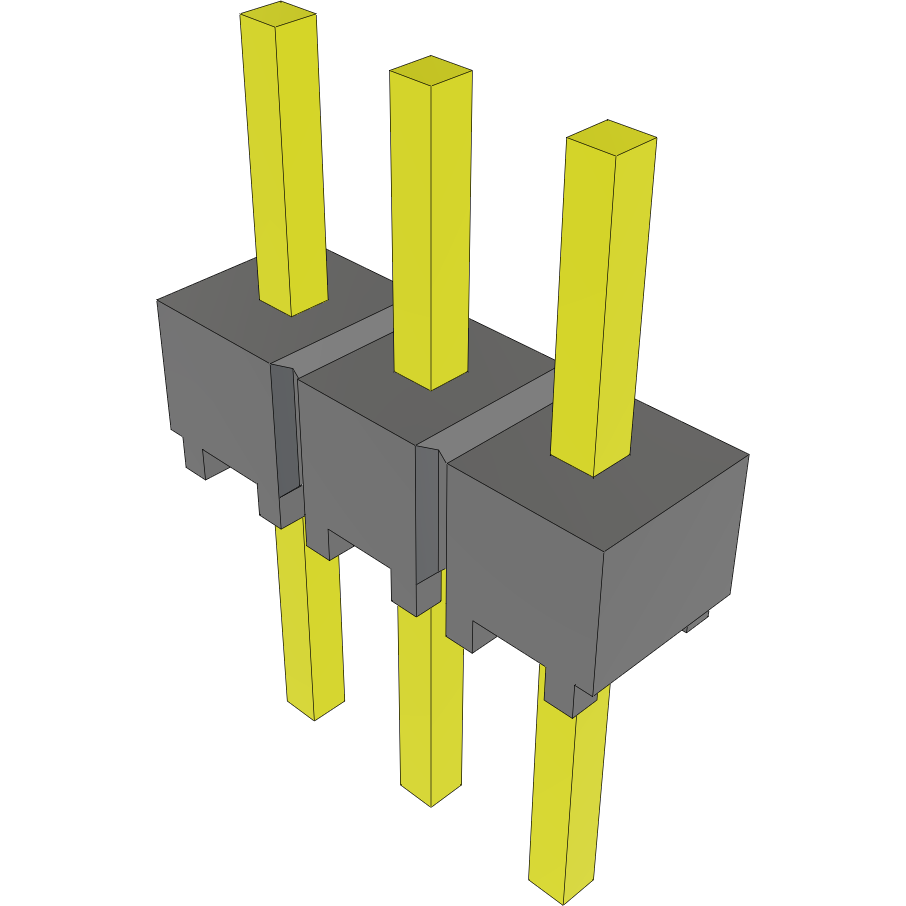 Samtec-MTSW-103-07-T-S-150 Connector Headers and PCB Receptacles Conn Unshrouded Header HDR 3 POS 2.54mm Solder ST Top Entry Thru-Hole Bulk