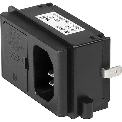 SCHURTER-KP01.1352.01 Moduli di ingresso potenza Power Entry Module Unfiltered M 3 POS 250VAC 10A Fuse RA 1 Port