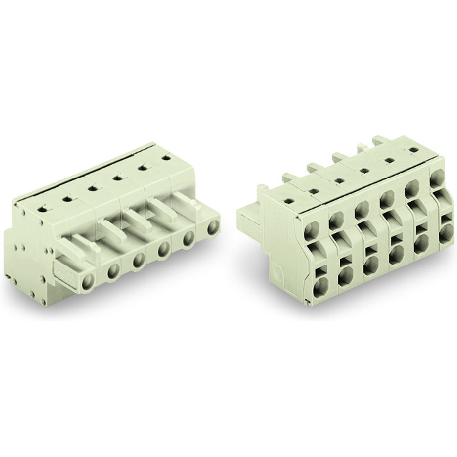 WAGO-721-2207/026-000 Connector Terminal Blocks Conn PC Terminal Block F 14 POS 7.5mm Spring Clamp 20A Box