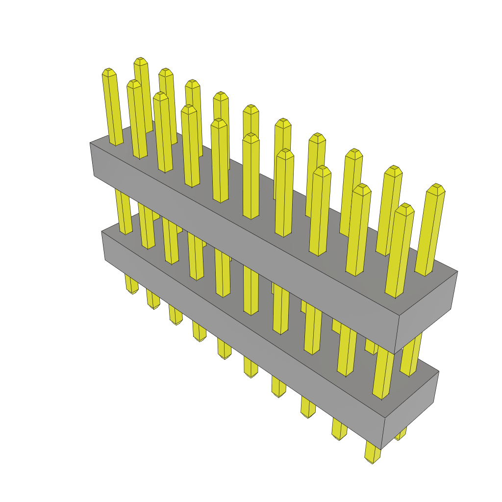 Samtec-TW-10-04-L-D-300-095 连接器插头及 PCB 插座 Conn Board Stacker HDR 20 POS 2mm Solder ST Thru-Hole Bulk