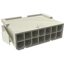 Amphenol Communications Solutions-10127816-22LF Einzeladersteckverbinder, Gehäuse Minitek® Pwr4.2, Wire to Board Connector Plug Housing, Dual row, 22 positions, Glow Wire Compatible