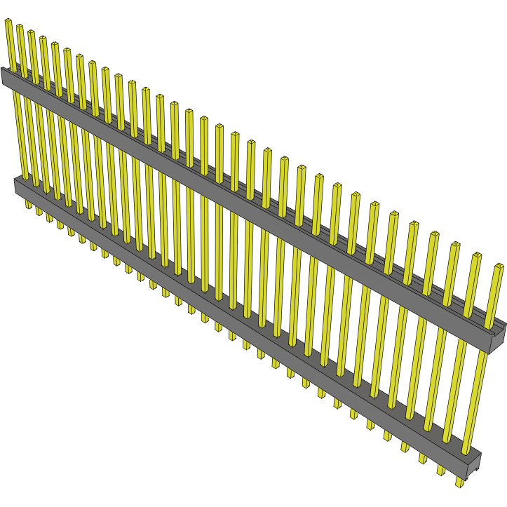 Samtec-DW-32-13-L-S-827 连接器插头及 PCB 插座 Conn Board Stacker HDR 32 POS 2.54mm Solder ST Top Entry Thru-Hole Bulk