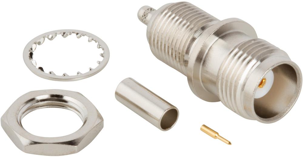 Amphenol RF-122487 Raccordement FR Conn TNC 50Ohm Crimp ST Panel Mount RCP Gold