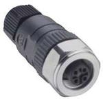 Conn M12 Circular SKT 4 POS ST 4 Terminal 1 Port