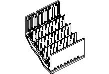 Molex-75838-0705 Blackplane del conector Conn Backplane HDR 56 POS 1.85mm Press Fit ST Thru-Hole GbX® Tray