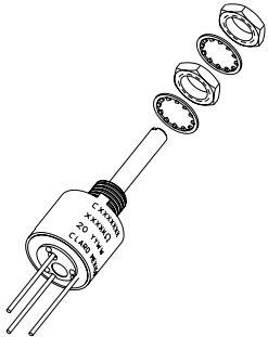 Honeywell-392050M8715 Widerstandstrimmern, Potenziometern und Regelwiderstande Res Conductive Plastic POT 2K Ohm 20% 0.5W(1/2W) 1(Elec)/1(Mech)Turns 3.18mm (13.08 X 28.68mm) Pin Panel Mount/Through Hole