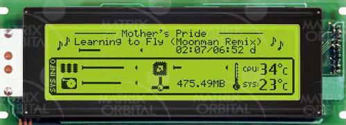 Matrix Orbital-MOP-GL24064A-BYFY-22N-3IN null Graphic Parallel Liquid Crystal Display