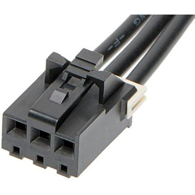 Molex-36921-0302 其他电缆组件 L1NK 396 to L1NK 396 Off the Shelf OTS Cable Assembly 3.96mm Pitch Single Row 150.00mm Length 3 Circuits Black