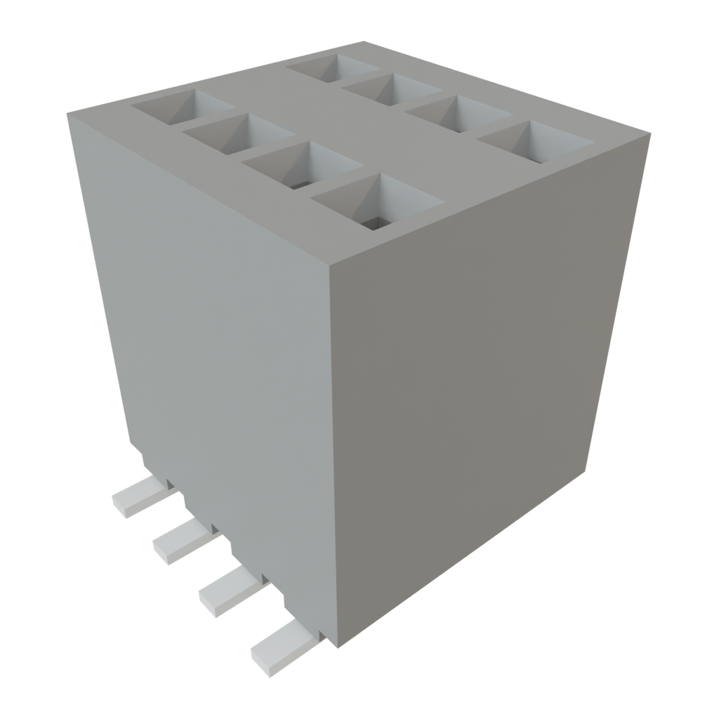 Samtec-RSM-104-02-L-D Steckverbinderleisten und Leiterplattenbuchsen Conn Socket Strip SKT 8 POS 1.27mm Solder ST Top Entry SMD Layer