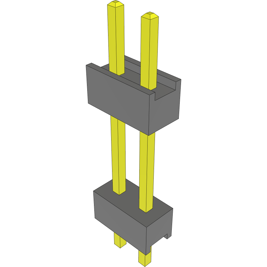 Samtec-DW-02-09-T-S-473 连接器插头及 PCB 插座 Conn Board Stacker HDR 2 POS 2.54mm Solder ST Top Entry Thru-Hole Bulk