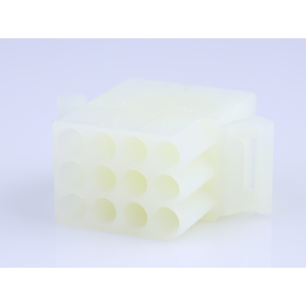 Molex-03091121 分立接线罩连接器 Conn Housing RCP 12Power POS 5.03mm Crimp ST Panel Mount Natural Bag