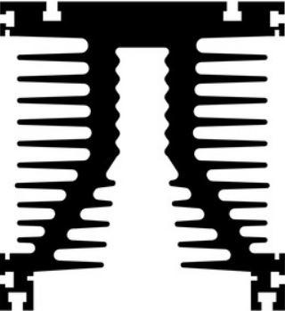 Fischer Elektronik-SK 108 1000 AL Disipador de calor Heat Sink Passive Extruded Screw Mount Aluminum 1.1°C/W Natural Anodized