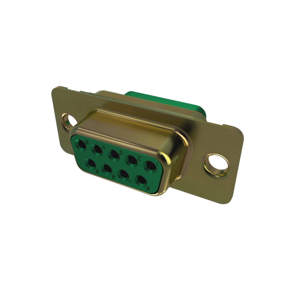 Amphenol Communications Solutions-SEMAFT09S Connettore D-subminiatura Conn D-Sub SKT 9 POS 1.37mm Crimp ST Panel Mount 9 Terminal 1 Port Bulk