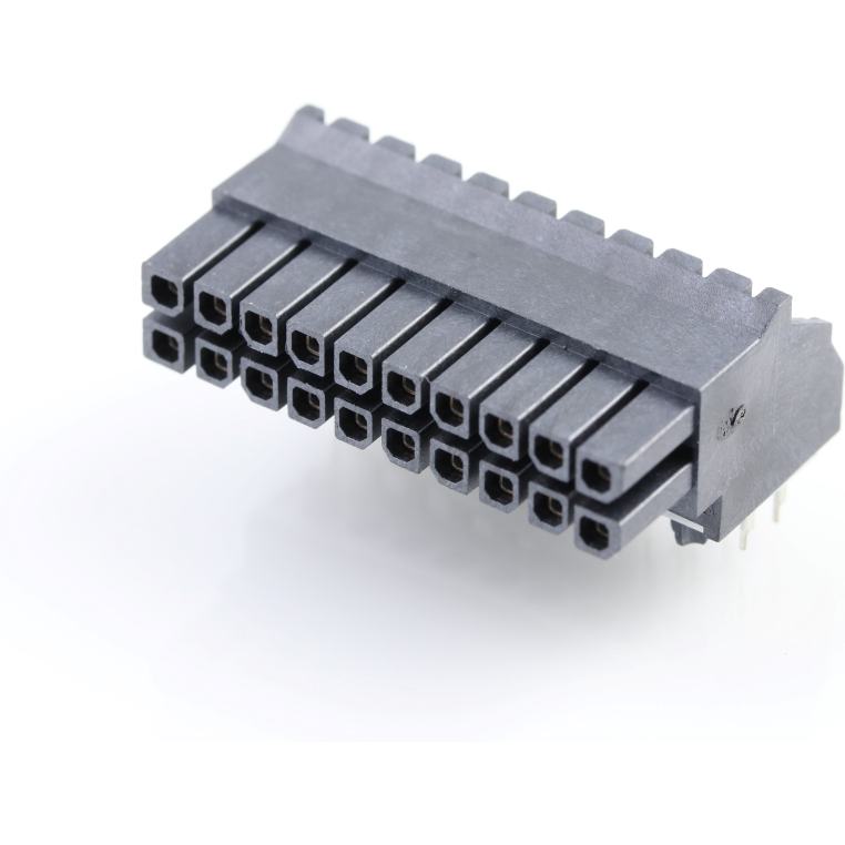 Molex-0447642001 Steckverbinderleisten und Leiterplattenbuchsen Conn Wire to Board RCP 20Power POS 3mm Solder RA Thru-Hole Tray