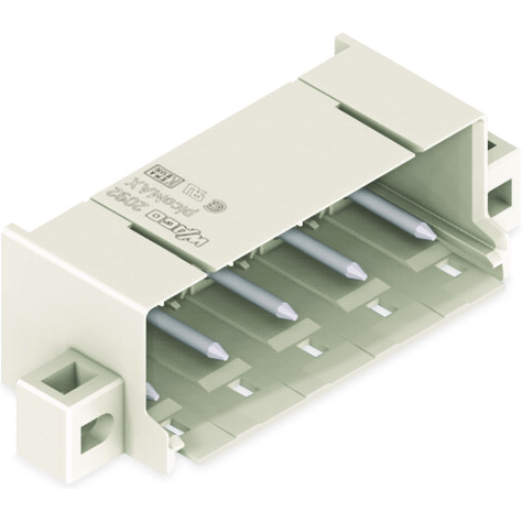 WAGO-2092-3422/005-000 Piastre connettori e prese PCB THT Male Header, 1.4 mm Dia solder pin, angled, clamping collar, Pin spacing 7.5 mm, 2-pole