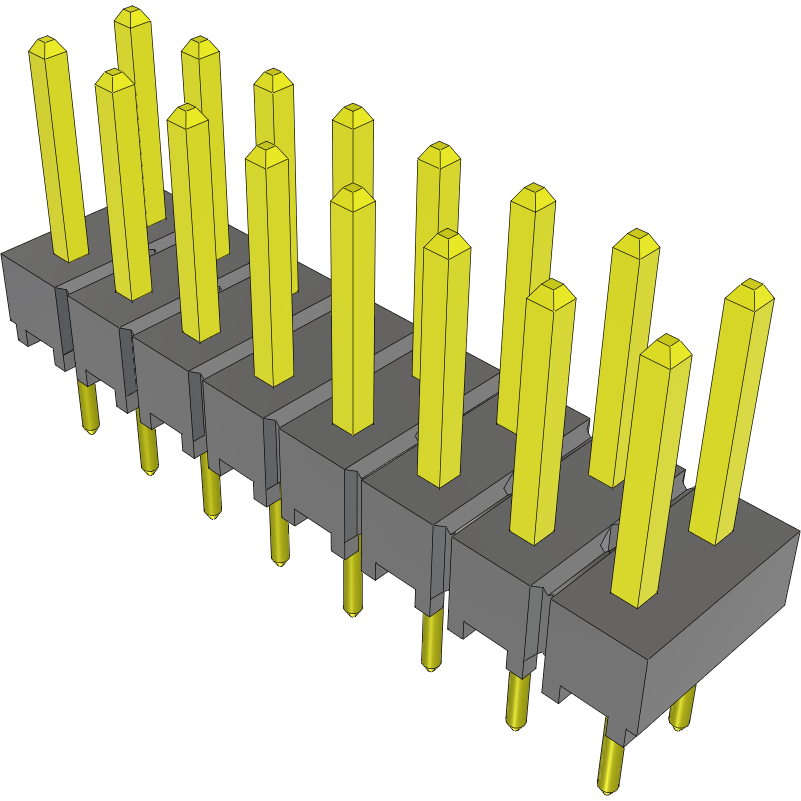 Samtec-TSW-108-26-L-D Steckverbinderleisten und Leiterplattenbuchsen Conn Unshrouded Header HDR 16 POS 2.54mm Solder ST Top Entry Thru-Hole Bulk