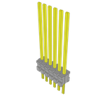 Conn Unshrouded Header HDR 6 POS 1.27mm Solder ST Top Entry Thru-Hole Bulk