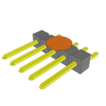 Conn Unshrouded Header HDR 5 POS 2.54mm Solder RA Side Entry SMD T/R