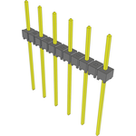 Conn Unshrouded Header HDR 6 POS 5.08mm Solder ST Top Entry Thru-Hole Bulk