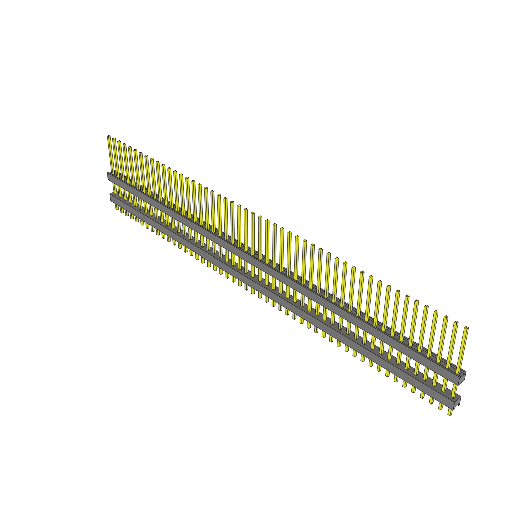 Samtec-ZW-50-12-L-S-400-130 Steckverbinderleisten und Leiterplattenbuchsen Conn Board Stacker HDR 50 POS 2.54mm Solder ST Top Entry Thru-Hole Bulk