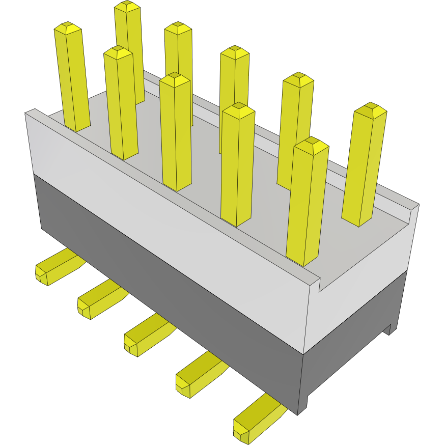 Samtec-HW-05-16-G-D-250-SM Cabezales del conector y receptáculos PCB Conn Board Stacker HDR 10 POS 2.54mm Solder ST Top Entry SMD Tube