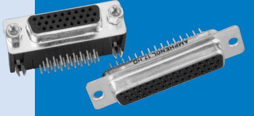 Amphenol-17HD062SAA000 D-超小型连接器 Conn D-Sub SKT 62 POS 1.2mm Solder Cup ST Panel Mount 62 Terminal 1 Port