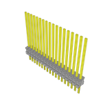 Conn Unshrouded Header HDR 18 POS 1.27mm Solder ST Top Entry Thru-Hole Tube