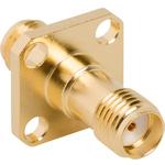 Conn SMA Adapter 0Hz to 18GHz 50Ohm ST Flange Mount F/F Gold