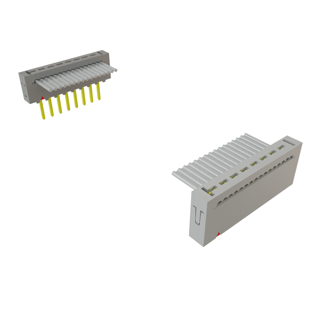 Samtec-HCMS-08-T-06.00-02 Flachband Kabelbaugruppen Cable Assembly 0.15m 28AWG 2.54mm 8 to 8 POS IDC Connector to IDC Connector F-M Clamshell