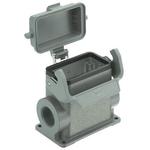 Surface Mount Housing 90° 10B Shell Size Powder Die Cast Aluminum Single Lock Han®