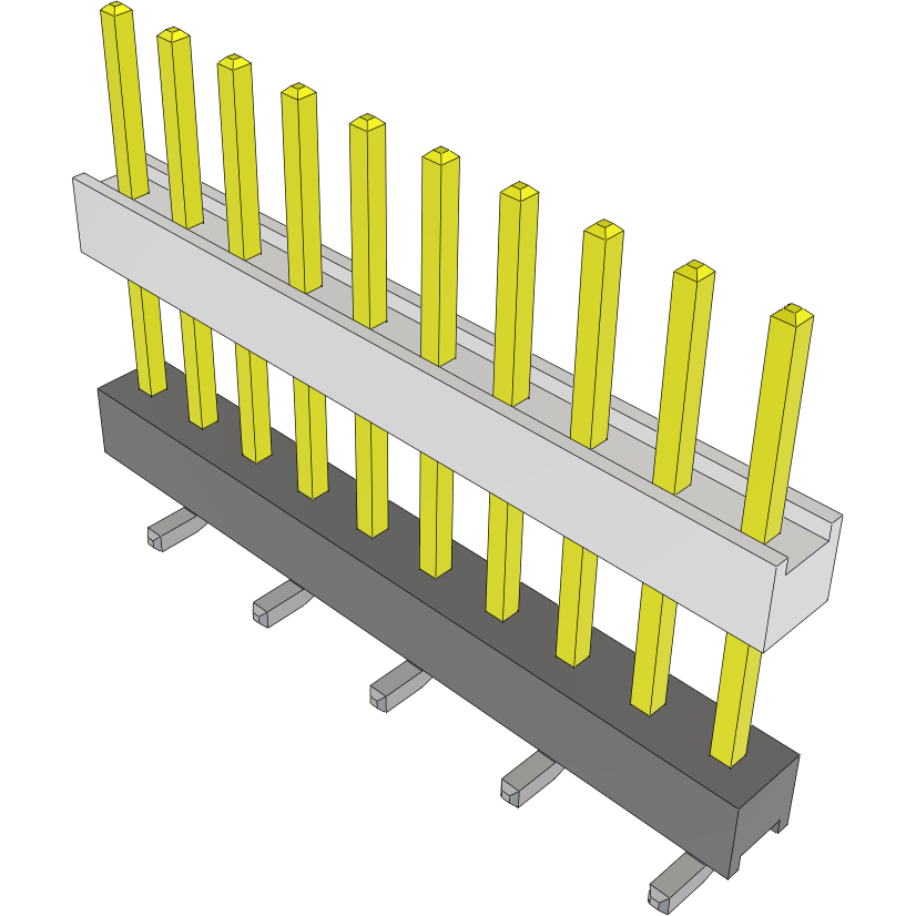 Samtec-HW-10-09-L-S-450-SM Steckverbinderleisten und Leiterplattenbuchsen Conn Board Stacker HDR 10 POS 2.54mm Solder ST Top Entry SMD Tube