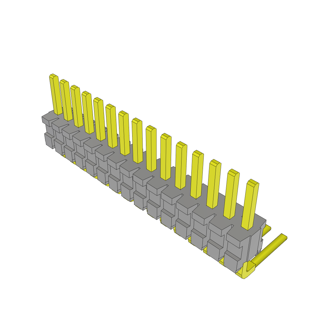 Samtec-TMS-115-03-G-S-RA Connector Headers and PCB Receptacles Conn Unshrouded Header HDR 15 POS 1.27mm Solder RA Side Entry Thru-Hole Tube