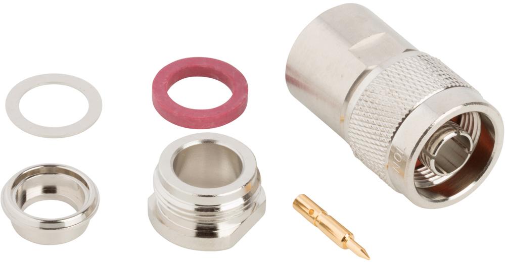 Amphenol RF-82202 RF-Steckverbinder Conn Type N 0Hz to 11GHz 50Ohm Clamp ST Cable Mount PL Silver