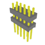Conn Board Stacker HDR 10 POS 2.54mm Solder ST Top Entry Thru-Hole Bulk
