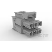 TE Connectivity-2-2336229-6 Carcaza de cables discretos de conector Conn Housing PL 6 POS 5mm Crimp ST Cable Mount Light Gray Carton
