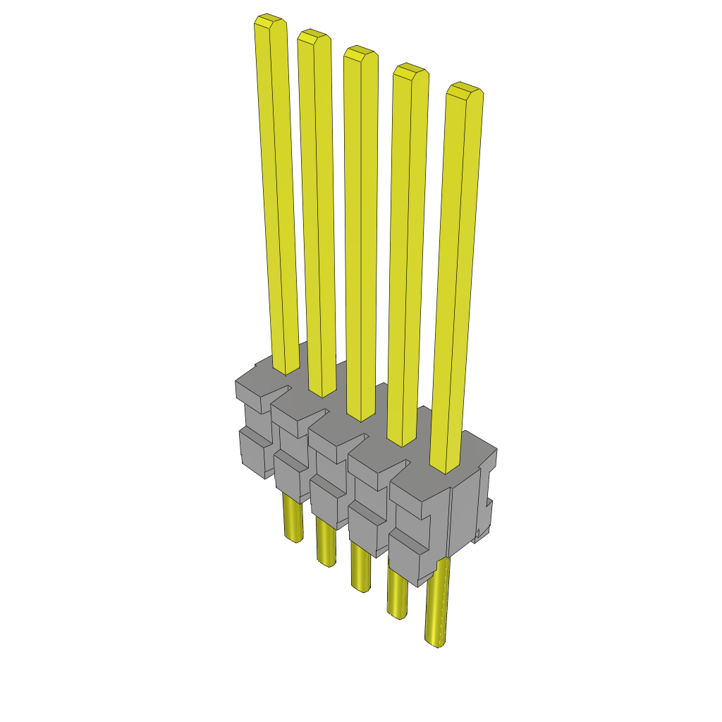 Samtec-TMS-105-54-L-S Steckverbinderleisten und Leiterplattenbuchsen Conn Unshrouded Header HDR 5 POS 1.27mm Solder ST Top Entry Thru-Hole Bulk