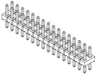 Samtec-ASP-149968-08 Connector Headers and PCB Receptacles Conn Unshrouded Header HDR 32 POS 2mm Solder ST Top Entry Thru-Hole Bulk