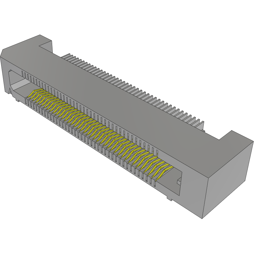 Samtec-ERF5-040-01-L-D-RA-TR Cabezales del conector y receptáculos PCB Conn High Speed Socket Strip SKT 80 POS 0.5mm Solder RA Side Entry SMD Edge Rate® T/R