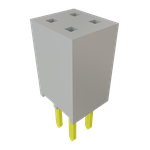Conn Socket Strip SKT 4 POS 2.54mm Solder ST Top Entry Thru-Hole Bulk